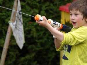 waterspelletjes op de camping of in de tuin