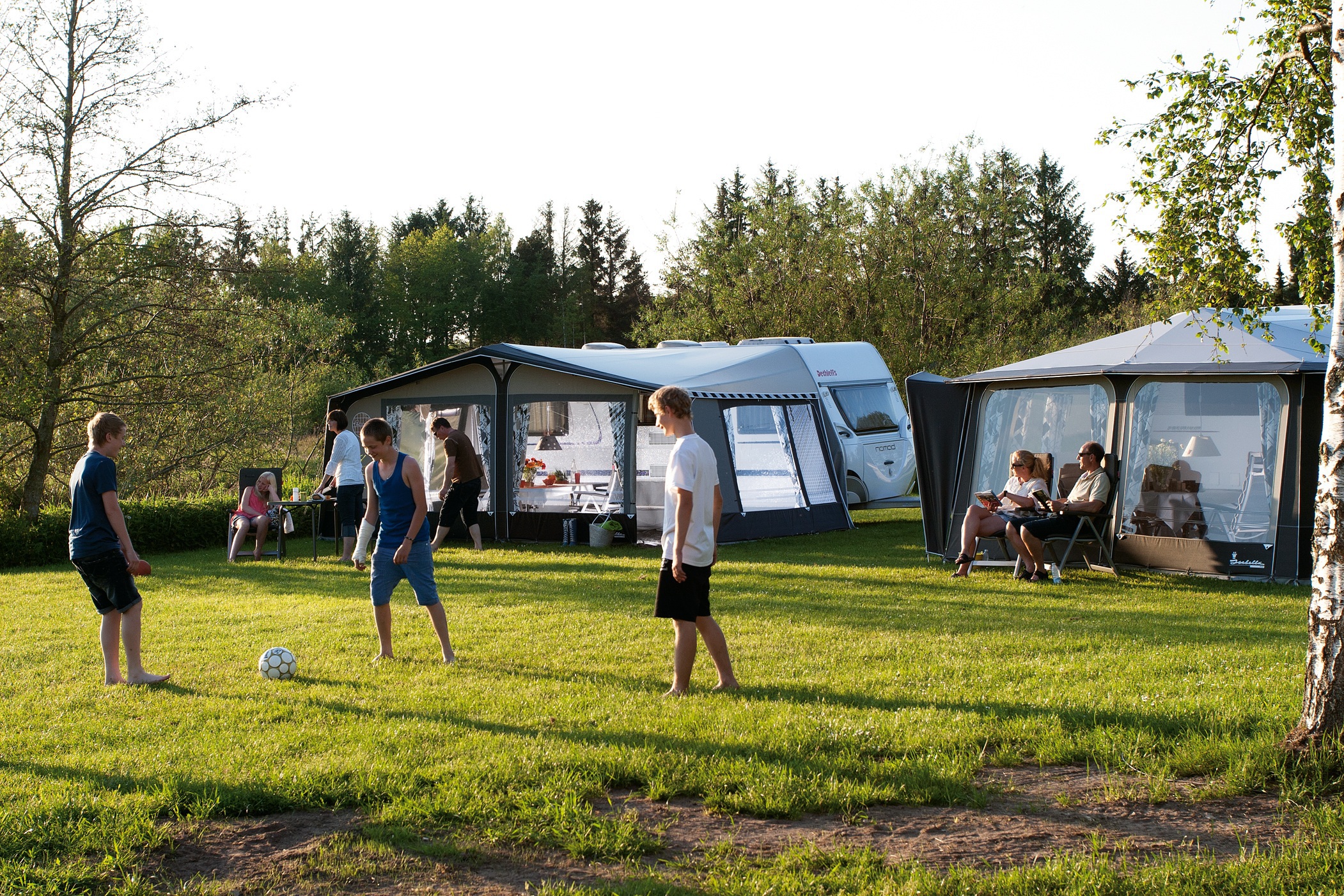 Op de camping